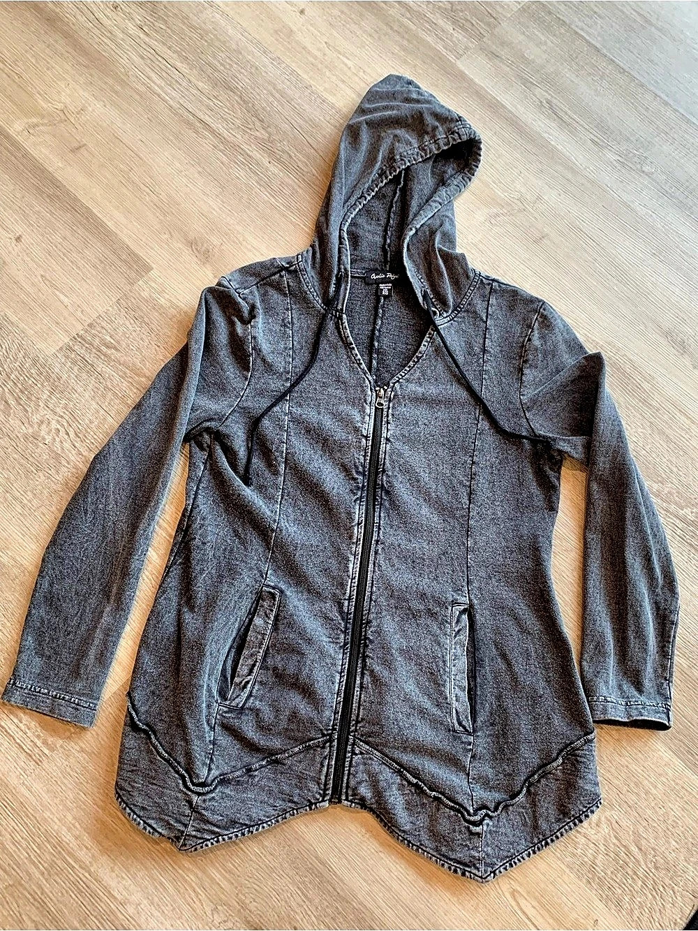 Charlie Paige Hooded Cotton Utility Jacket Size Medium